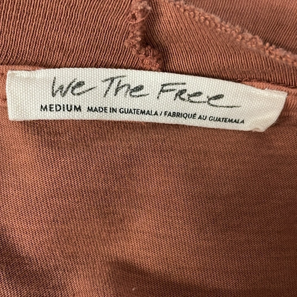 Free People We the Free Clover Puff Shoulder Top in Burnt Orange Mesa - Picture 6 of 8